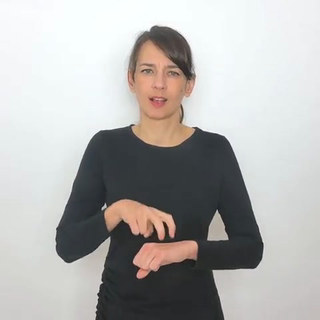 Znak „lekarz" w polskim języku migowym (PJM)