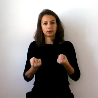 Znak „trudny" w polskim języku migowym (PJM)