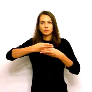 Znak „noc" w polskim języku migowym (PJM)