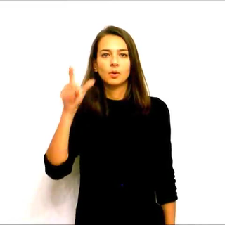 Znak „rano" w polskim języku migowym (PJM)